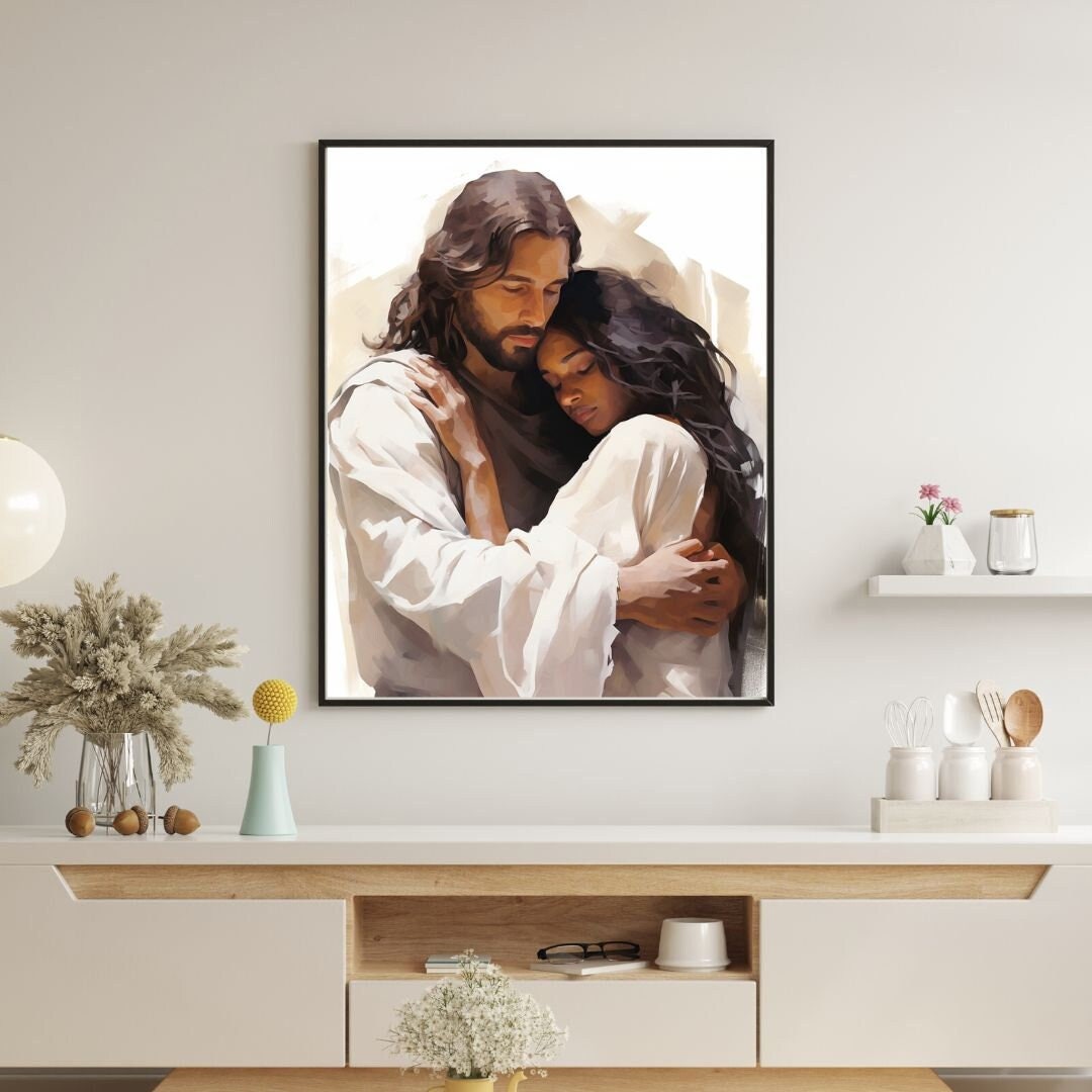 Christ's Loving Embrace | Premium Digital Download | Faith-Inspired Art