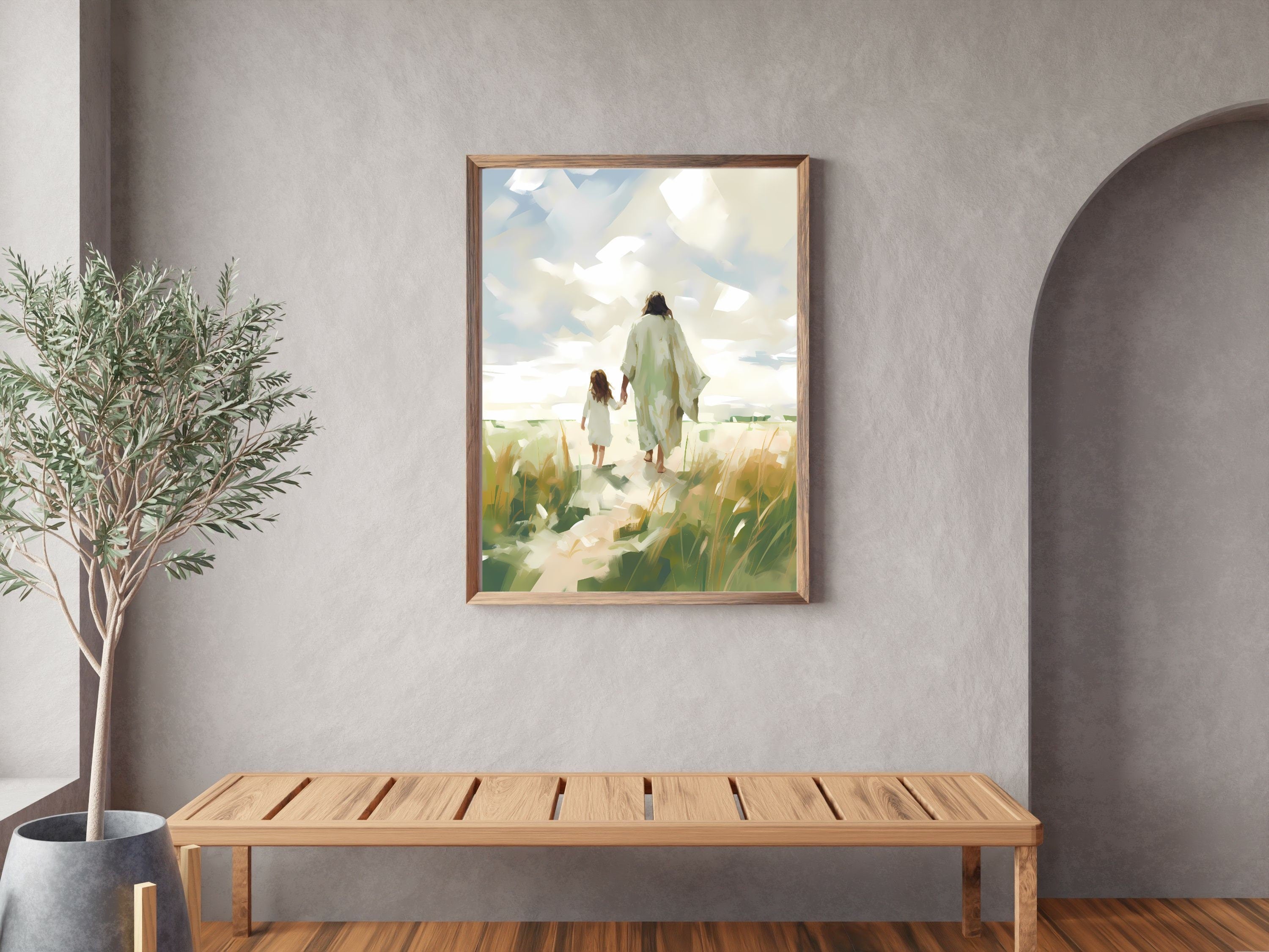 Walking with the Savior | Premium Digital Download | Faith-Inspired Art