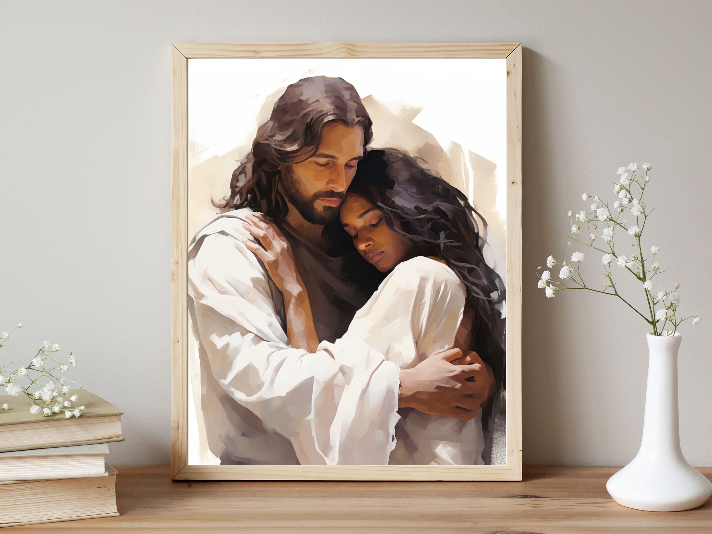 Christ's Loving Embrace | Premium Digital Download | Faith-Inspired Art