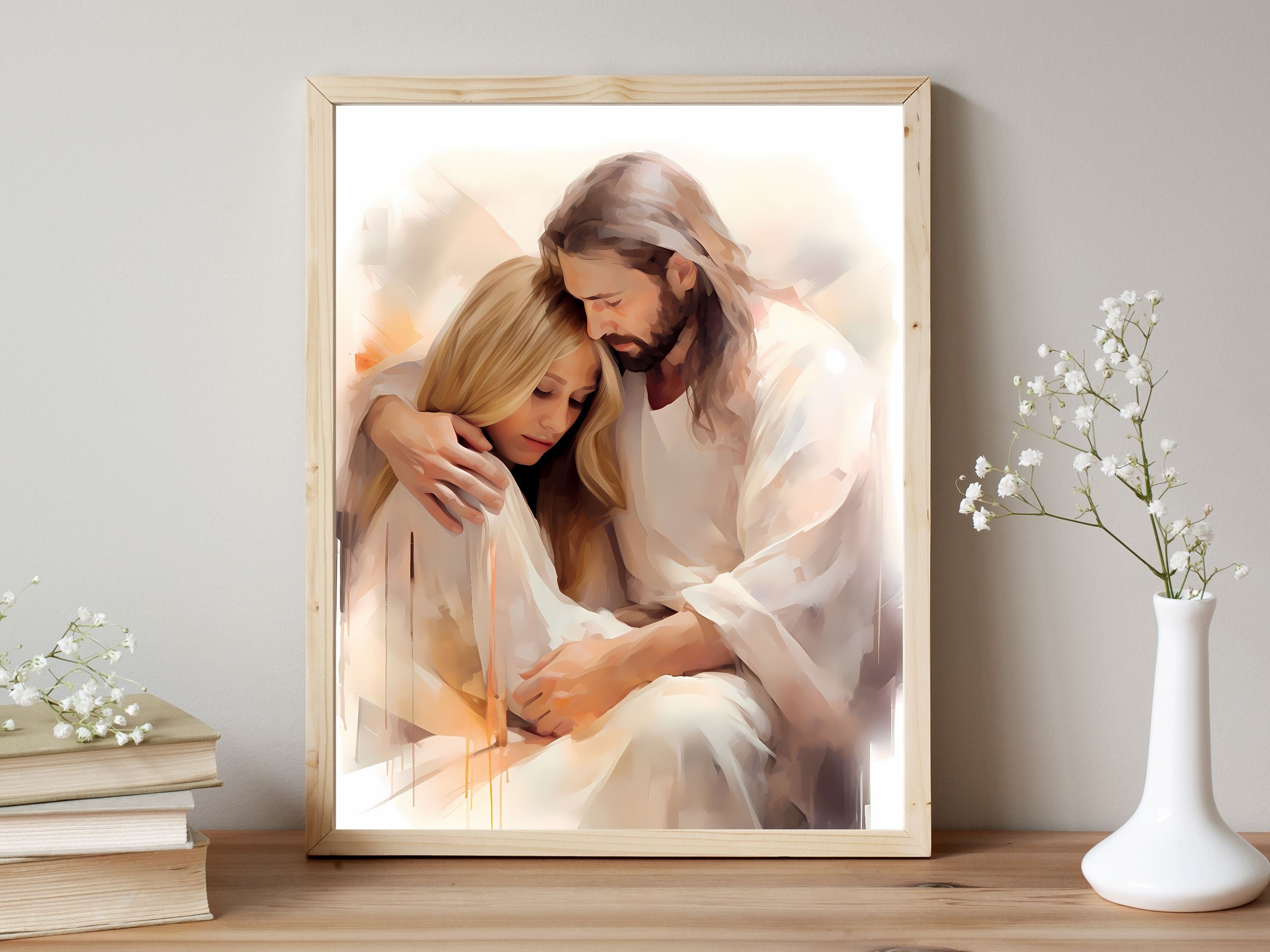 Safe in His Arms | Premium Digital Download | Faith-Inspired Art