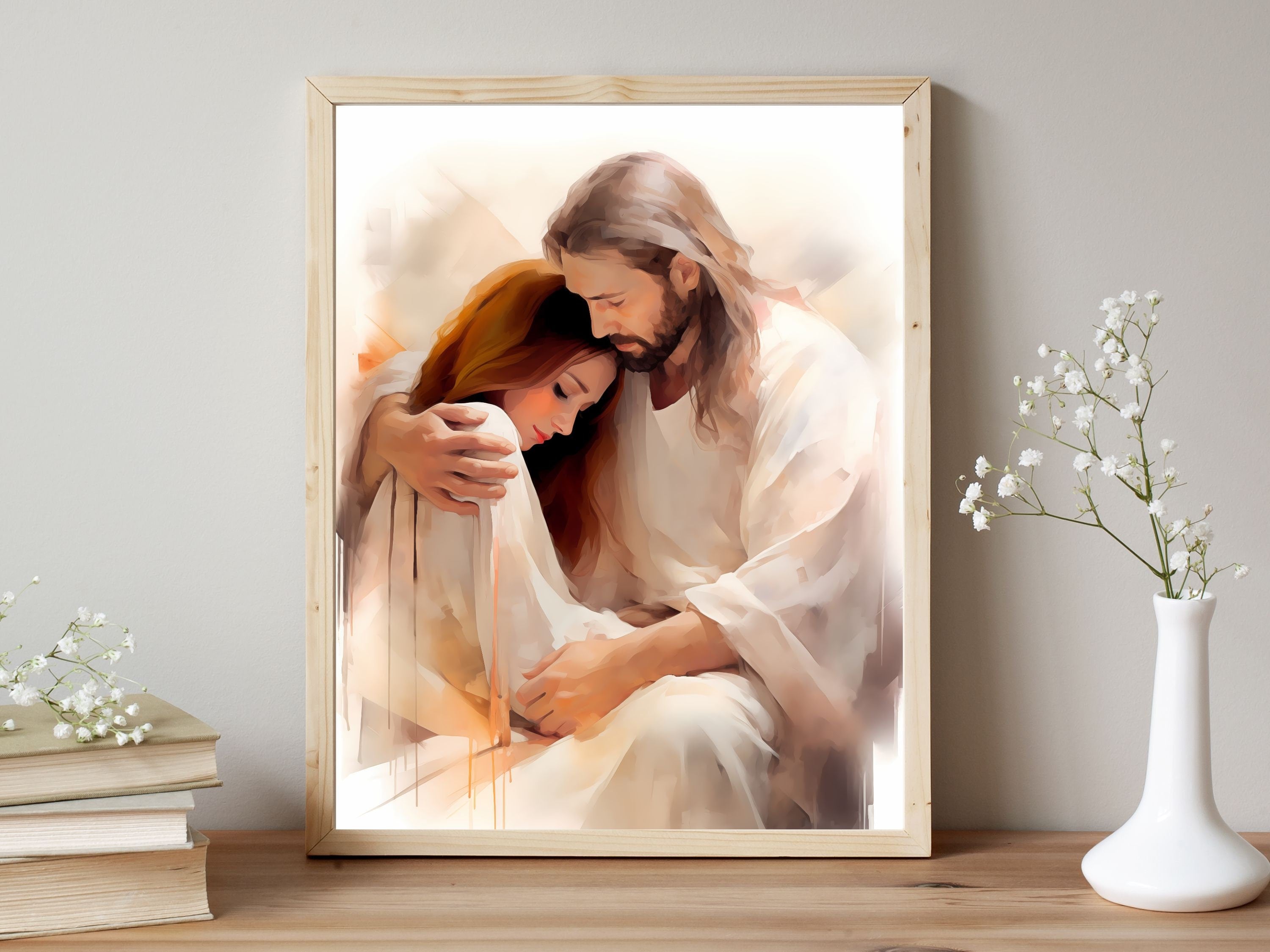 Safe in His Arms | Premium Digital Download | Faith-Inspired Art